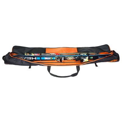 Sportube Traveler Padded 6Ft Pair Ski & Pole Luggage Bag, Black/Orange (Used)