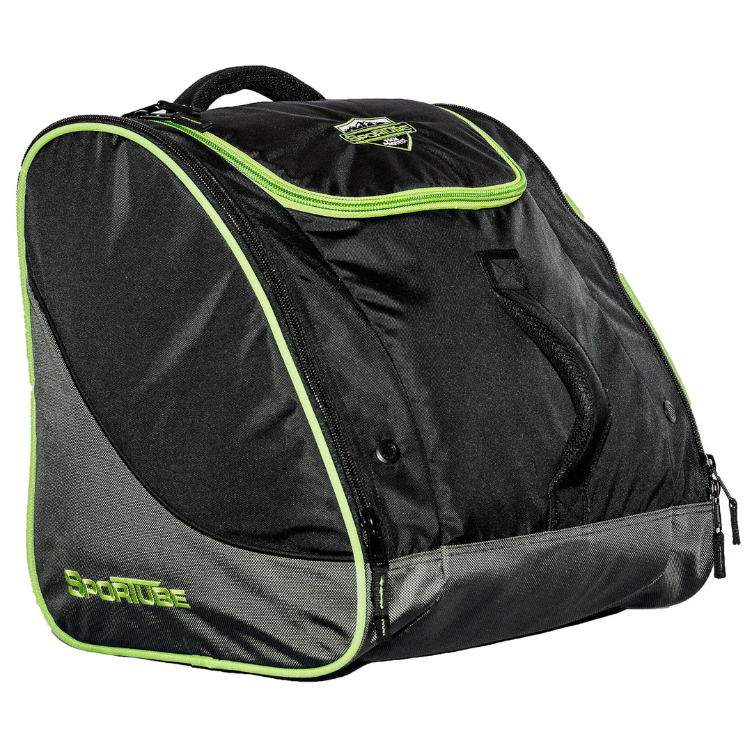 Sportube Freerider 70 Liter Padded Ski Boot & Gear Backpack Bag, Green/Black