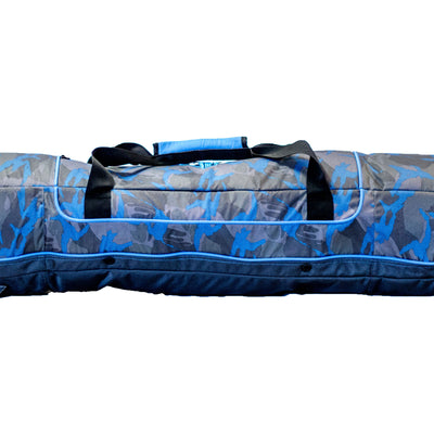 Sportube Wheeled Padded 3 Pair Ski Shield/2 Snowboard Luggage Bag, Camo Blue - VMInnovations