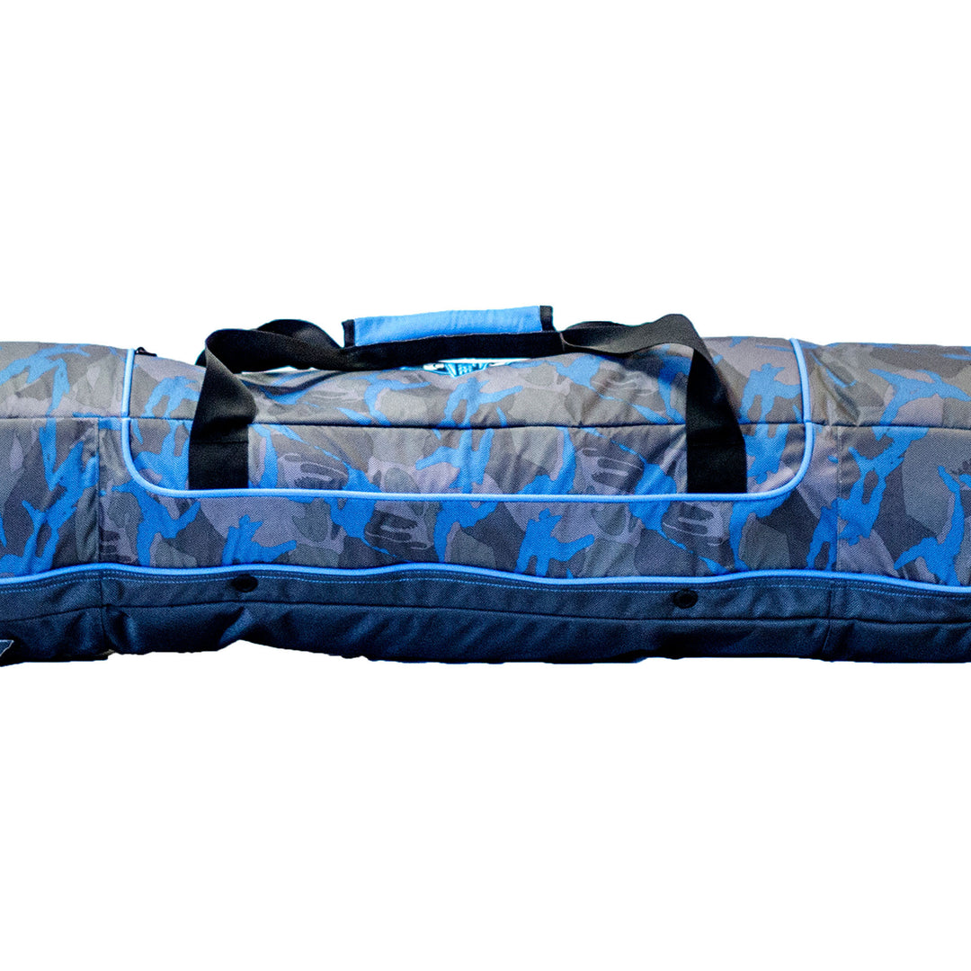 Sportube Wheeled Padded 3 Pair Ski Shield/2 Snowboard Bag, Camo Blue (Open Box)