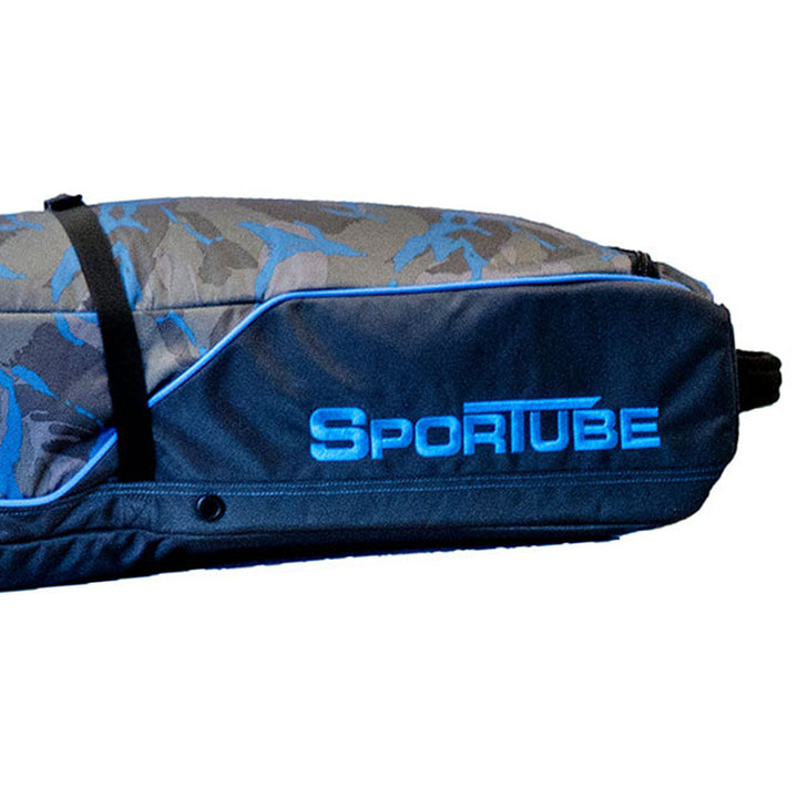 Sportube Wheeled Padded 3 Pair Ski Shield/2 Snowboard Bag, Camo Blue (Open Box)