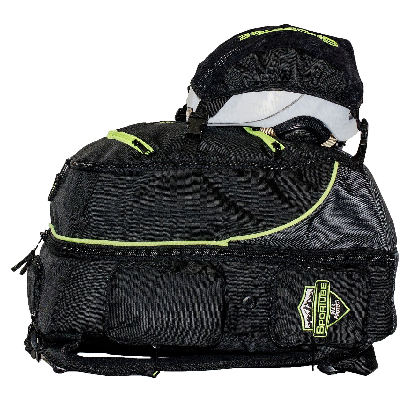 Sportube 44 Liter Overheader Airline Carry On Padded Gear & Boot Backpack, Green - VMInnovations