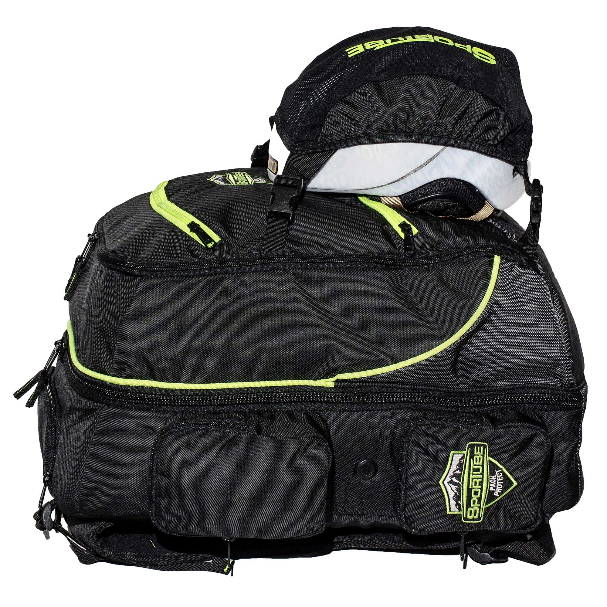 Sportube 44 Liter Overheader Airline Carry On Padded Gear & Boot Backpack, Green - VMInnovations