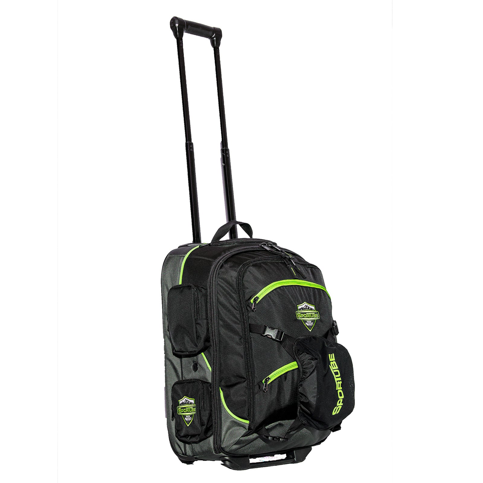 Sportube Cabin Cruiser Wheeled Carry On Padded Gear & Travel Boot Bag, Green - VMInnovations