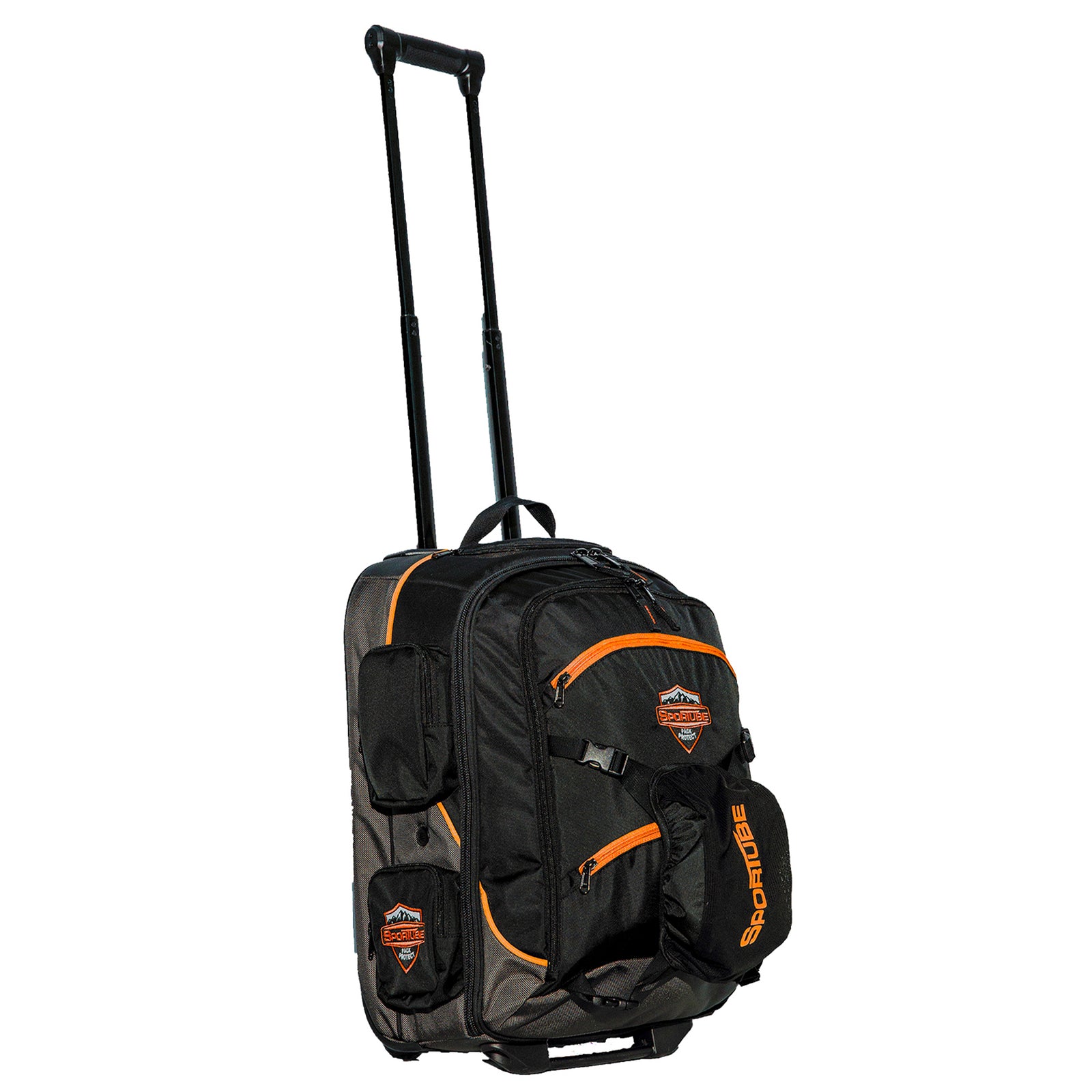 Sportube Cabin Cruiser Wheeled Carry On Padded Gear & Travel Boot Bag, Orange - VMInnovations
