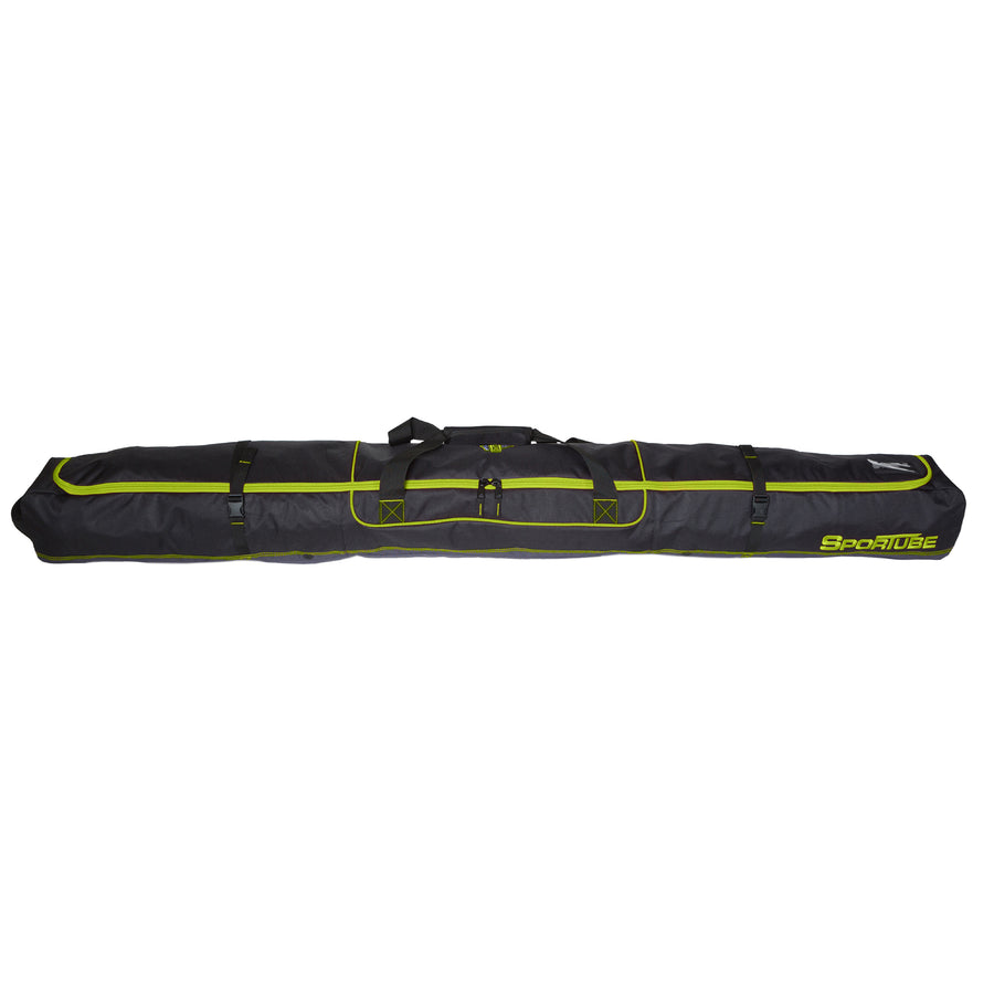 Sportube Traveler Padded 6' Single Pair Ski & Pole Luggage Bag, Blk/Green (Used) - VMInnovations
