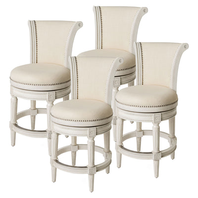 Maven Lane Pullman Swivel Bar Stool, White Oak, Counter Height (Used) (4 Pack)