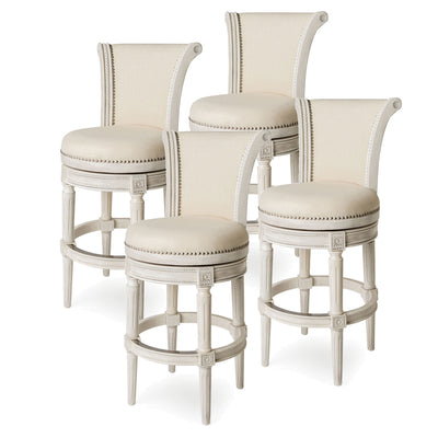 Maven Lane Pullman Swivel Bar Stool, White Oak, Bar Height (Used) (4 Pack)