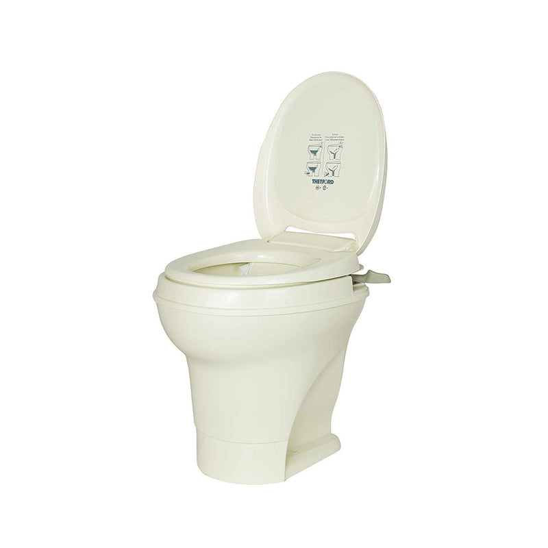 Thetford Aqua Magic V Hand Flush RV Travel High Profile Toilet, Parchment (Used)