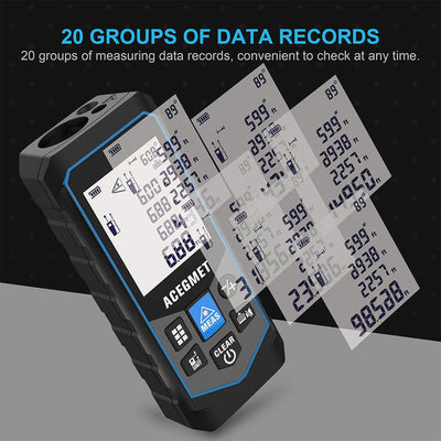 ACEGMET 196 Ft Green Laser Digital Distance Tape Measure Meter Tool (Used)