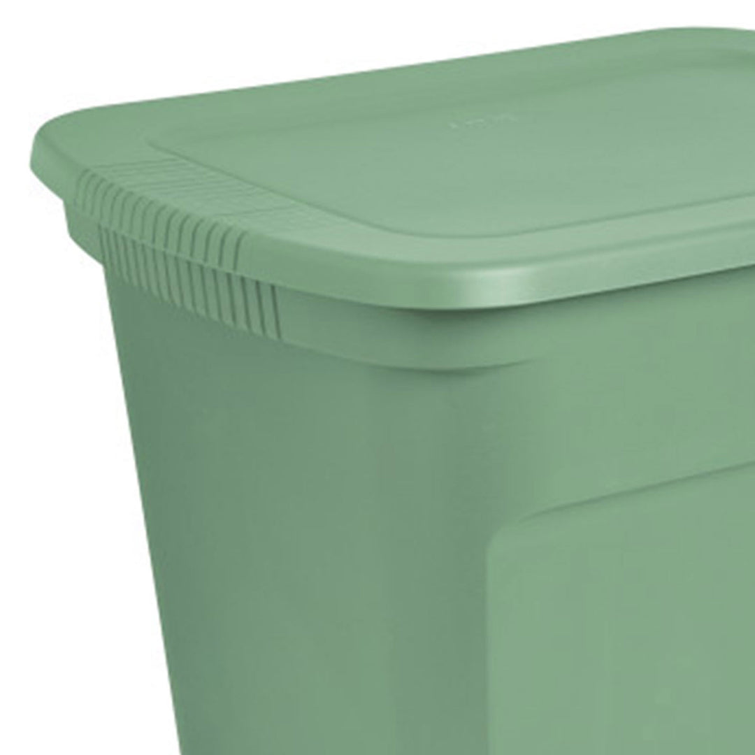 Sterilite 18 Gallon Stackable Storage Tote with Handles, Crisp Green (16 Pack)