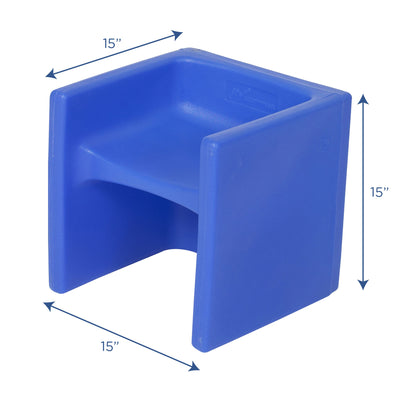 Children's Factory Indoor Outdoor Kids Cube Chair For Classroom & Playroom, Blue - VMInnovations