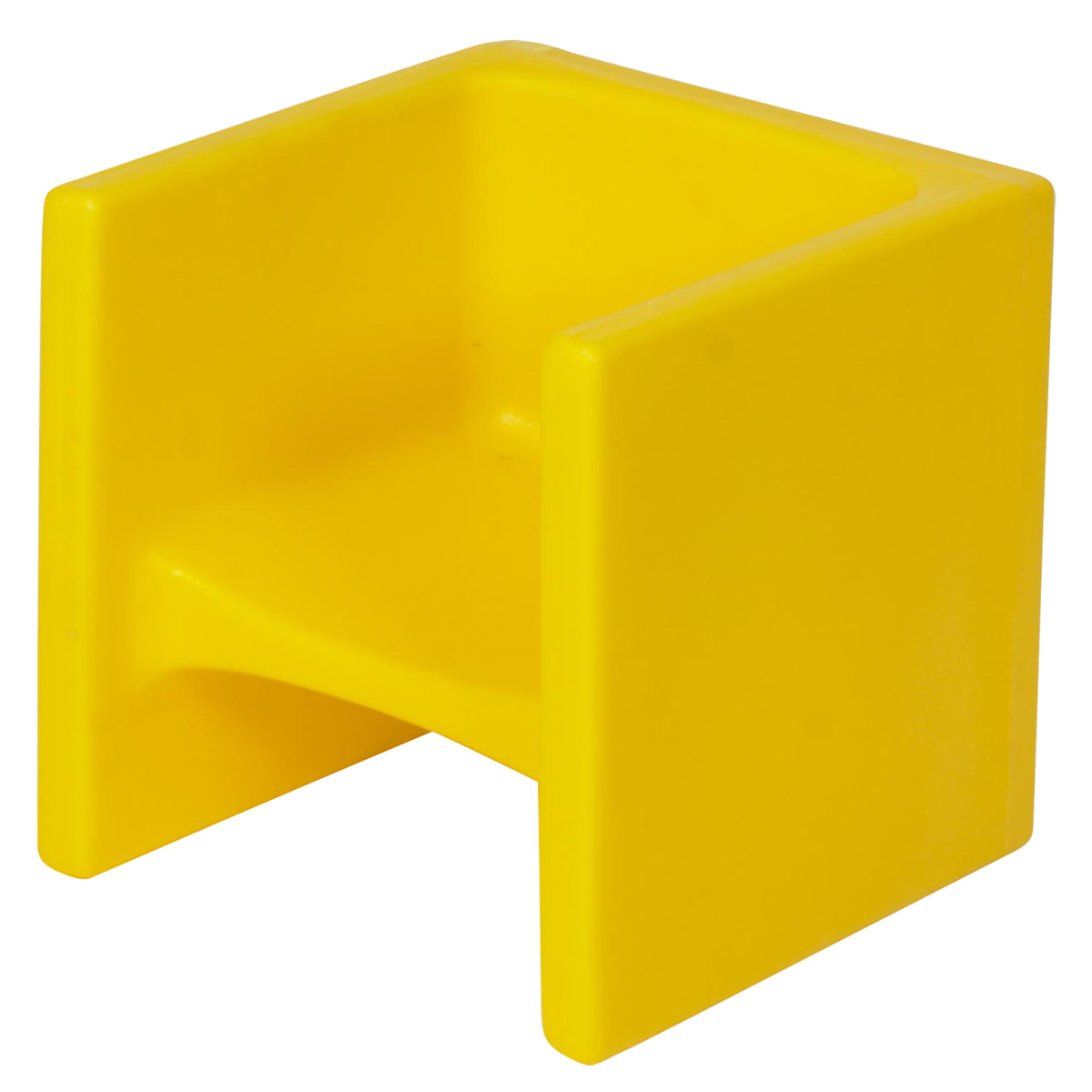 Children's Factory Indoor Outdoor Classroom & Playroom Kids Cube Chair, Yellow - VMInnovations