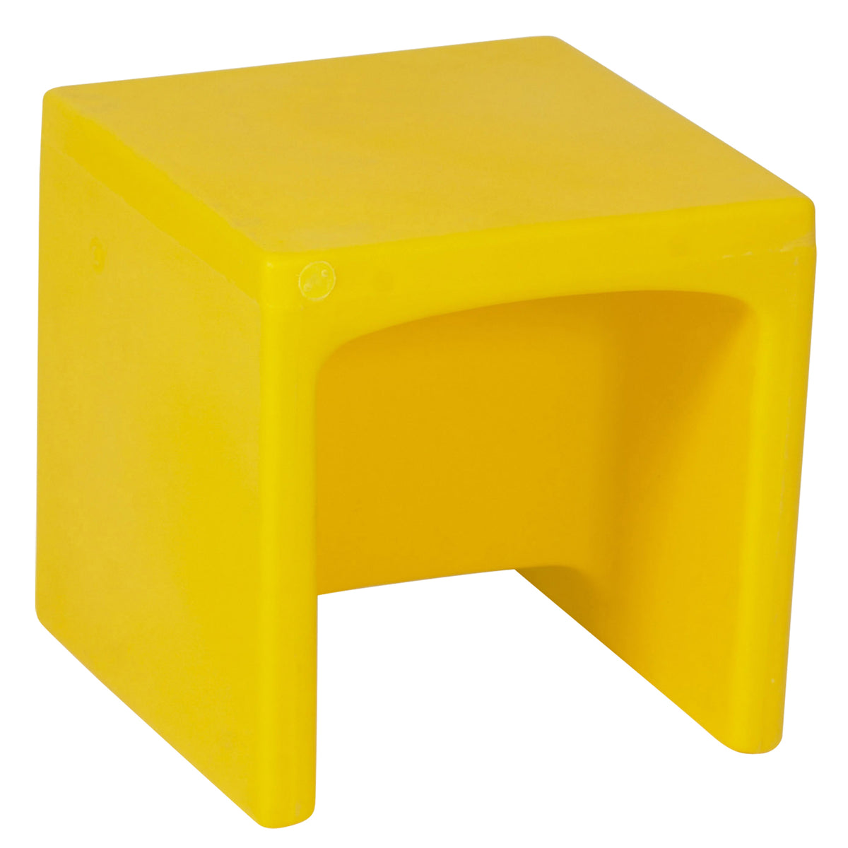 Children's Factory Indoor Outdoor Classroom & Playroom Kids Cube Chair, Yellow - VMInnovations