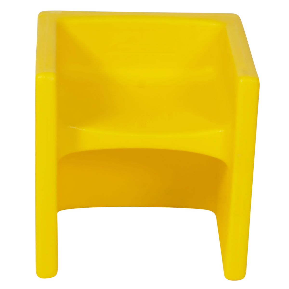 Children's Factory Indoor Outdoor Classroom & Playroom Kids Cube Chair, Yellow - VMInnovations