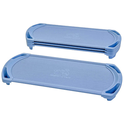 Angeles SpaceLine Toddler Portable Nap Cots for Kids, Wedgewood Blue (4 Pack)