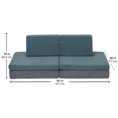 Children's Factory Multipurpose Whatsit Flexible Seating Kids Sofa Couch, Gray - VMInnovations