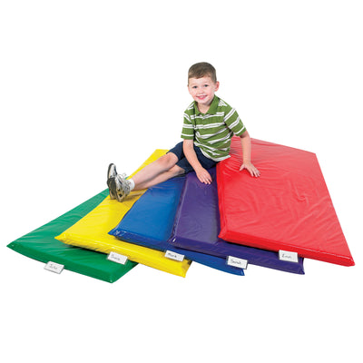 Children's Factory 2 Inch Daycare Floor Sleeping Rest Mats, Rainbow (Set of 5) - VMInnovations