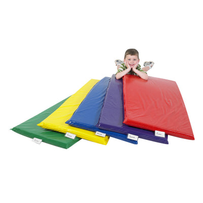 Children's Factory 2 Inch Daycare Floor Sleeping Rest Mats, Rainbow (Set of 5) - VMInnovations