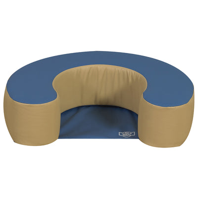 Children's Factory Woodland Sit Me Up Foam Seat Lounger for Newborns, Blue/Tan - VMInnovations