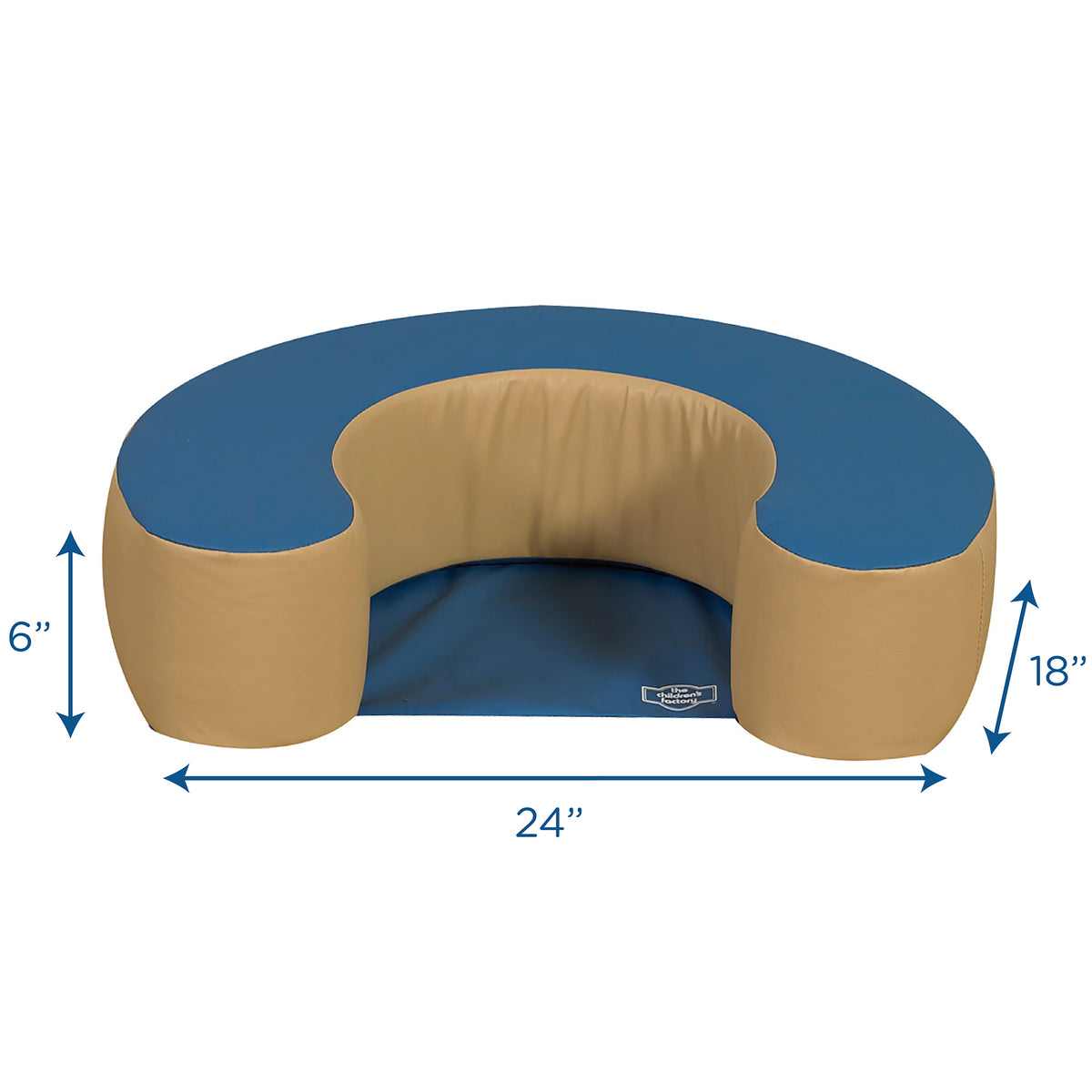 Children's Factory Woodland Sit Me Up Foam Seat Lounger for Newborns, Blue/Tan - VMInnovations