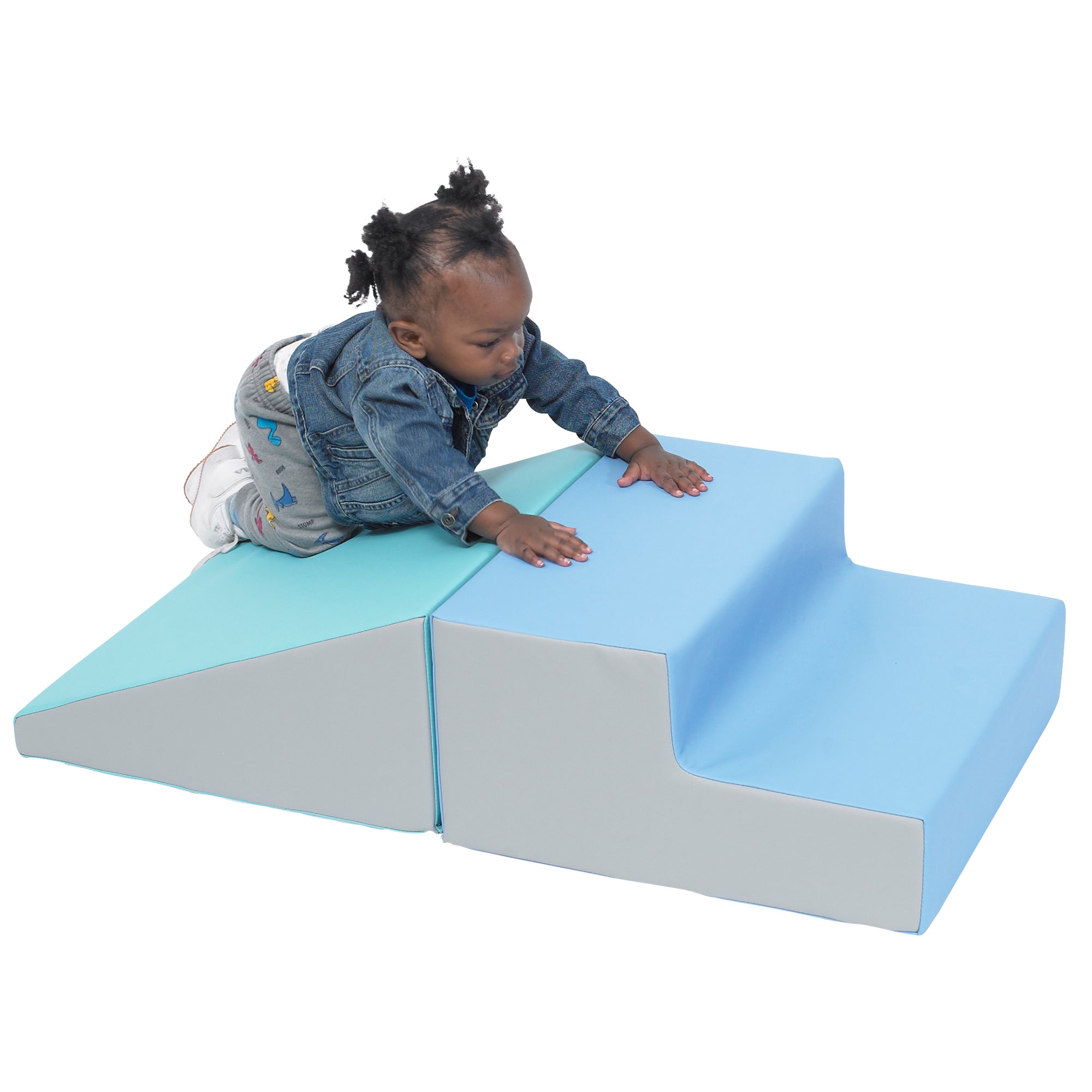 Children's Factory Up & Down 2 Piece Preschool Climber Play Set, Multicolor - VMInnovations