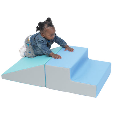 Children's Factory Up & Down 2 Piece Preschool Climber Play Set, Multicolor - VMInnovations
