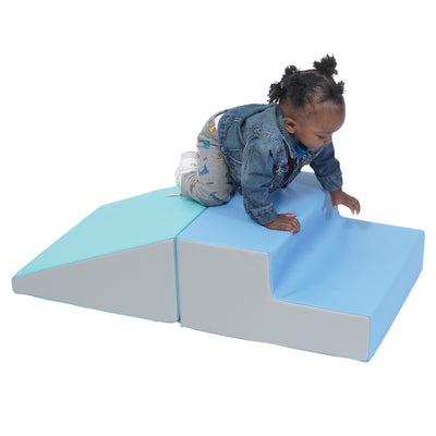 Children's Factory Up & Down 2 Piece Preschool Climber Play Set, Multicolor - VMInnovations