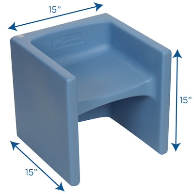 Children's Factory Indoor Outdoor Kids Cube Chair For Classroom, Sky Blue - VMInnovations