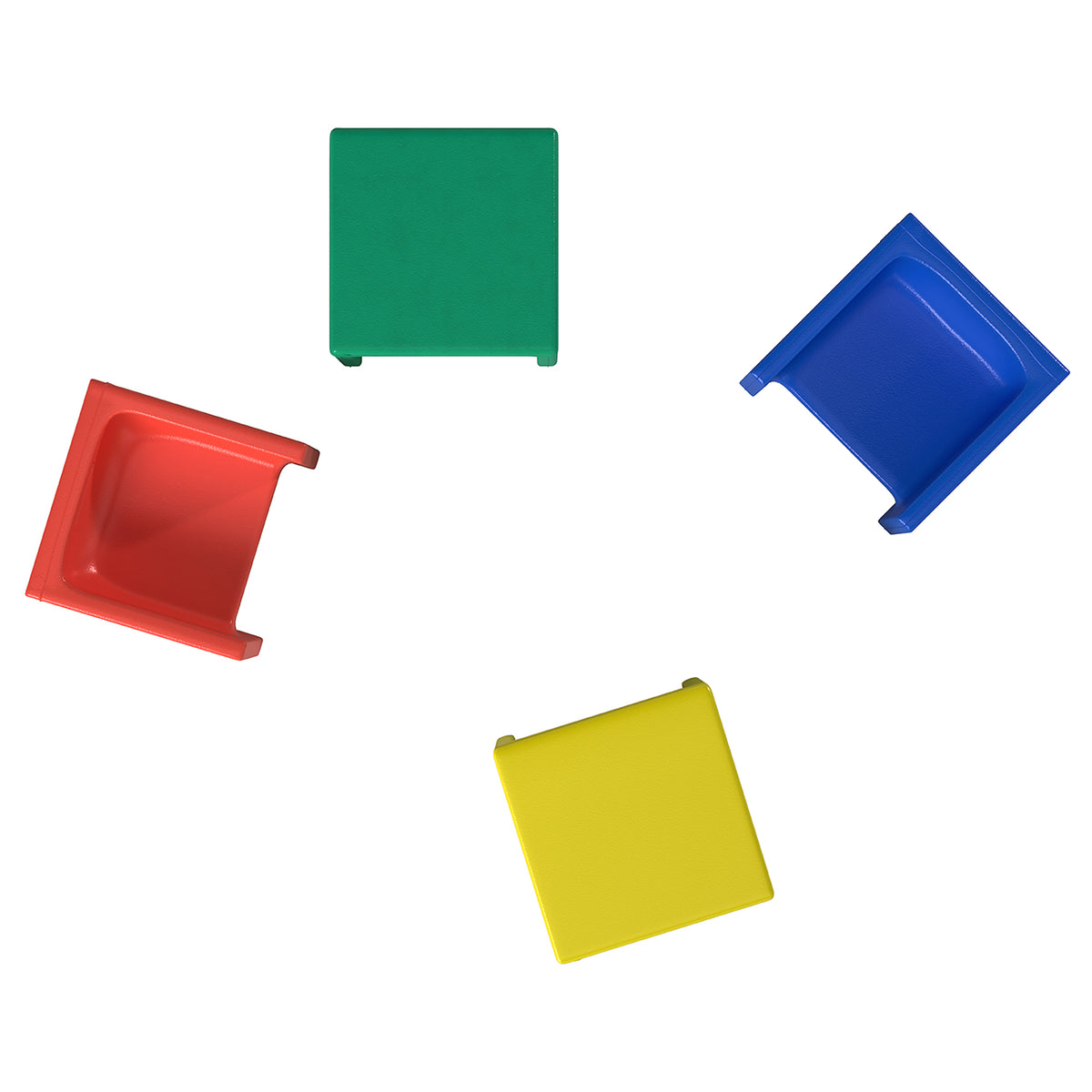 Children's Factory Indoor Outdoor Classrom Kids Cube Chair, Multicolor 4 Pack - VMInnovations