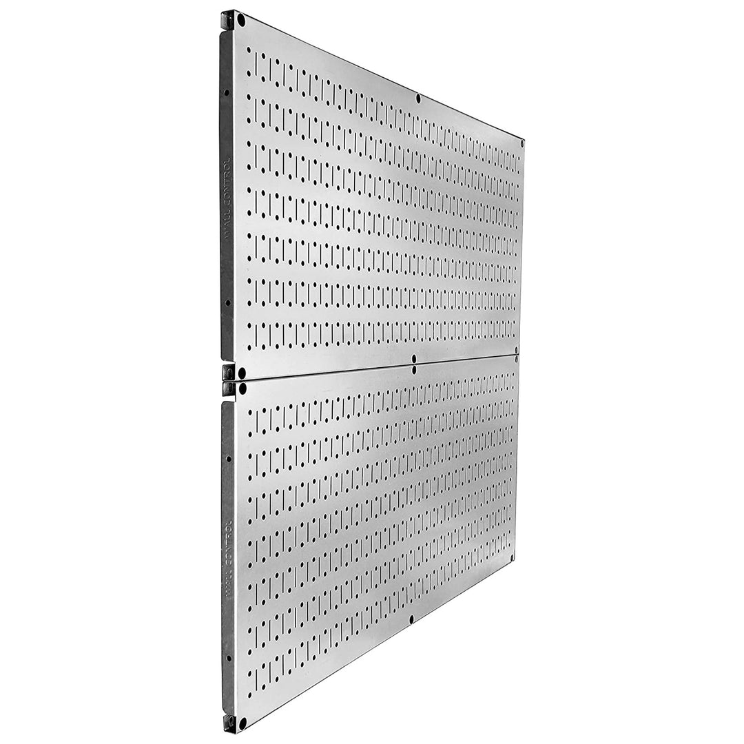 Wall Control 32x16" Horizontal Pegboard Garage Tool Organizer, Metallic (2 Pack)