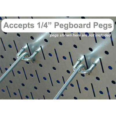 32x16" Horizontal Pegboard Garage Tool Organizer, Metallic (2 Pack) (Open Box)