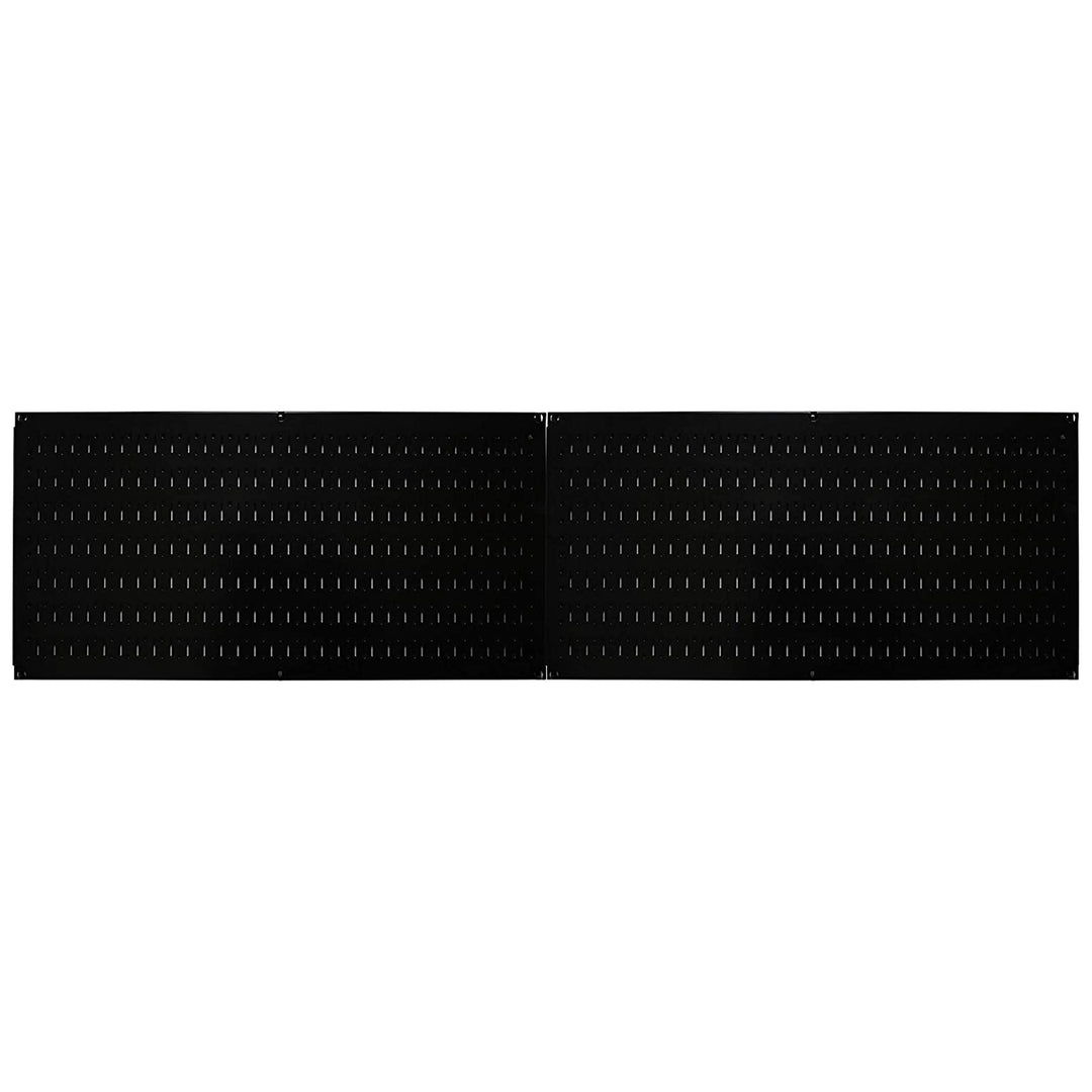 Wall Control 32" x 16" Horizontal Pegboard Garage Tool Organizer, Black (2 Pack)