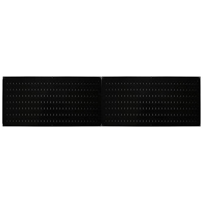 32" x 16" Horizontal Pegboard Garage Tool Organizer, Black (2 Pack) (Used) - VMInnovations