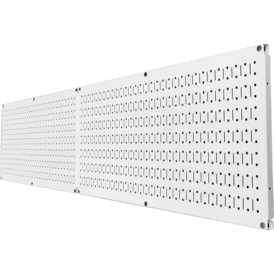 32" x 16" Horizontal Pegboard Garage Tool Organizer, White (2 Pack) (Used) - VMInnovations