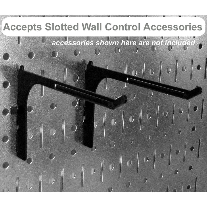 Wall Control 32" x 16" Horizontal Pegboard Garage Tool Organizer, White (2 Pack) - VMInnovations