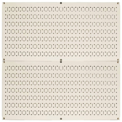32" x 16" Horizontal Pegboard Garage Tool Organizer, Beige (2 Pack) (Used)