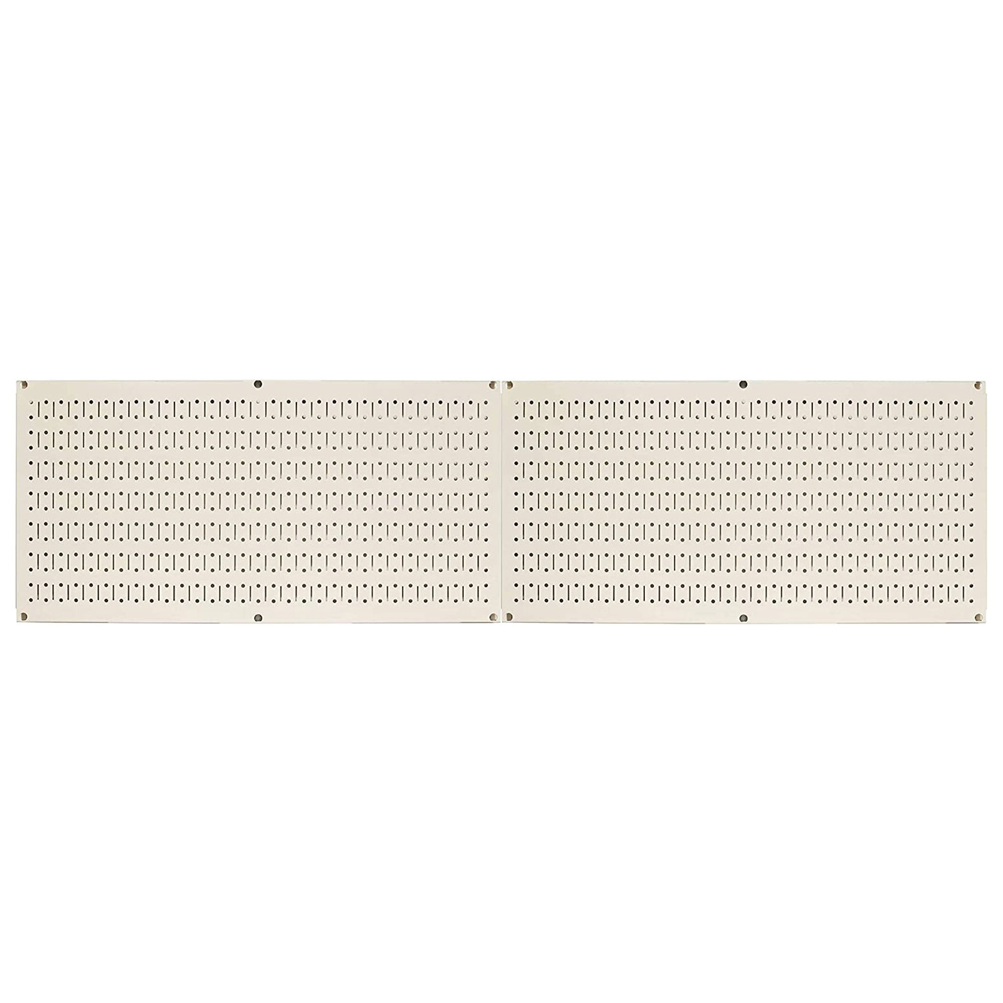 32" x 16" Horizontal Pegboard Garage Tool Organizer, Beige (2 Pack) (Used)