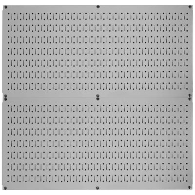 Wall Control 32x16" Horizontal Pegboard Garage Organizer, Grey (2 Pack) (Used)