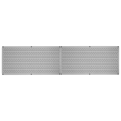 Wall Control 32"x16" Horizontal Pegboard Tool Organizer, Grey (2 Pack)(Open Box)