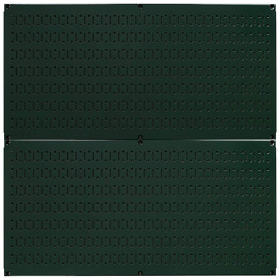 Wall Control 32" x 16" Horizontal Pegboard Garage Tool Organizer, Green (2 Pack)