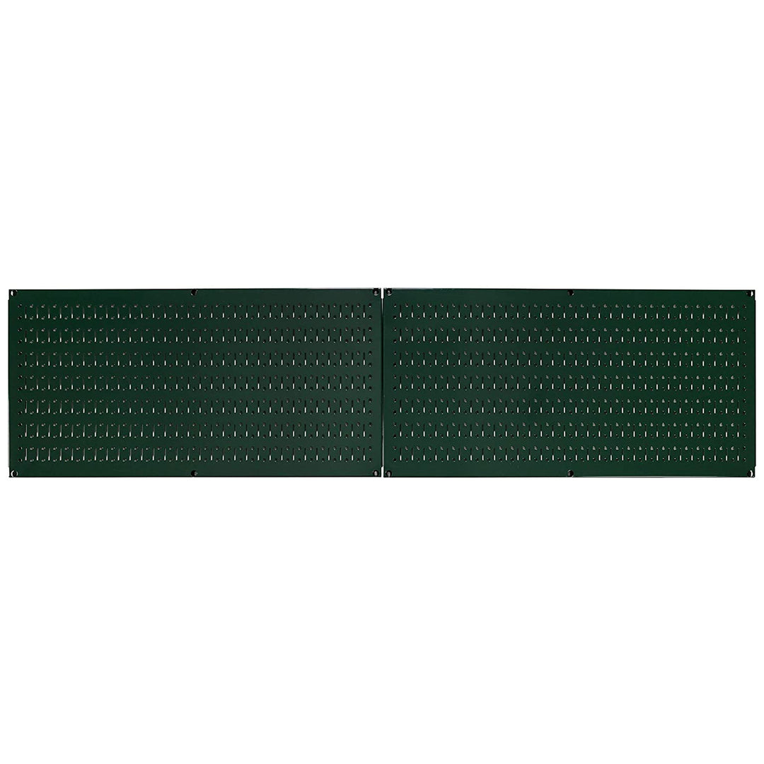 Wall Control 32" x 16" Horizontal Pegboard Garage Tool Organizer, Green (2 Pack)