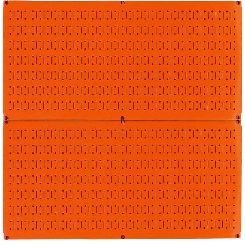 32"x16" Horizontal Pegboard Garage Tool Organizer, Orange (2 Pack) (Open Box)