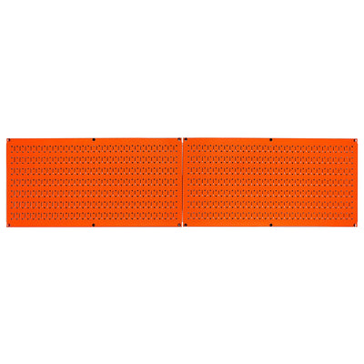 32"x16" Horizontal Pegboard Garage Tool Organizer, Orange (2 Pack) (Open Box)