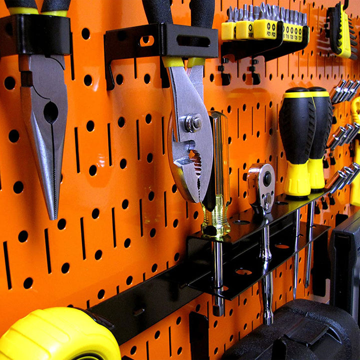 Wall Control 32"x16" Horizontal Pegboard Garage Tool Organizer, Orange (2 Pack) - VMInnovations
