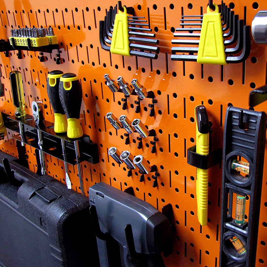 Wall Control 32"x16" Horizontal Pegboard Garage Tool Organizer, Orange (2 Pack) - VMInnovations