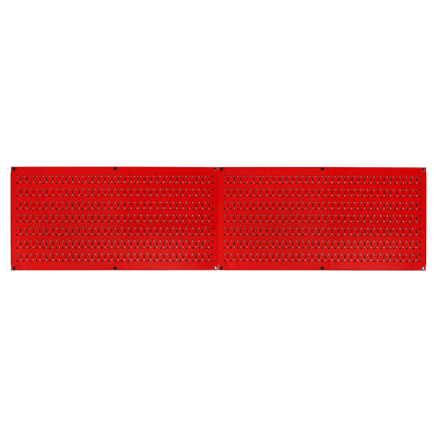 32" x 16" Horizontal Pegboard Garage Tool Organizer, Red (2 Pack) (Open Box)