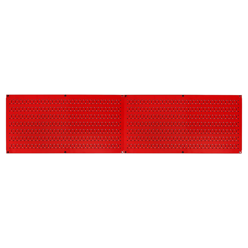 32" x 16" Horizontal Pegboard Garage Tool Organizer, Red (2 Pack) (Open Box)