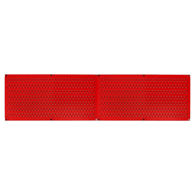 Wall Control 32" x 16" Horizontal Pegboard Garage Tool Organizer, Red (2 Pack)
