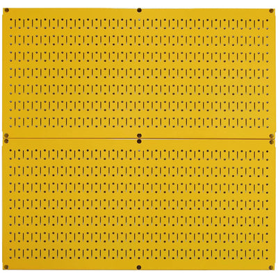 Wall Control 32"x16" Horizontal Pegboard Tool Organizer, Yellow (2 Pack) (Used)